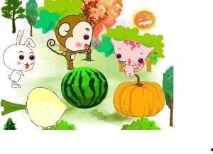 中班小猴吃瓜图片,中班宝贝的快乐时光